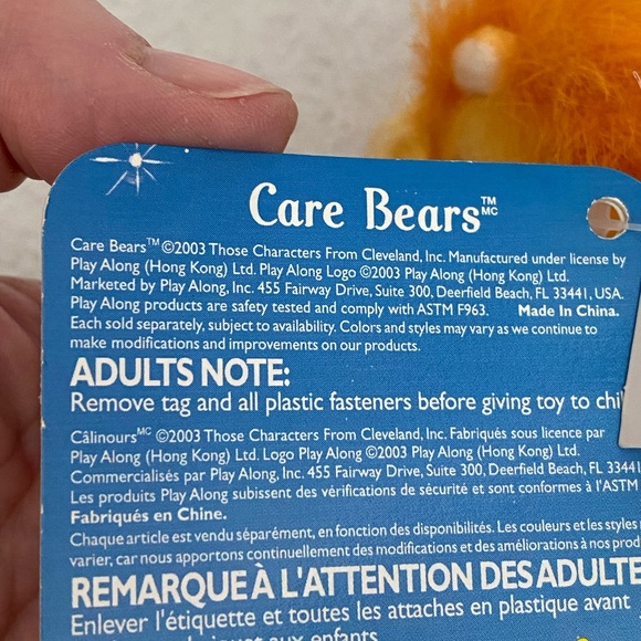 Vintage 2003 Brave Heart Lion Care Bear Cousins Keychain Plush 6" With Tags - Picture 8 of 14